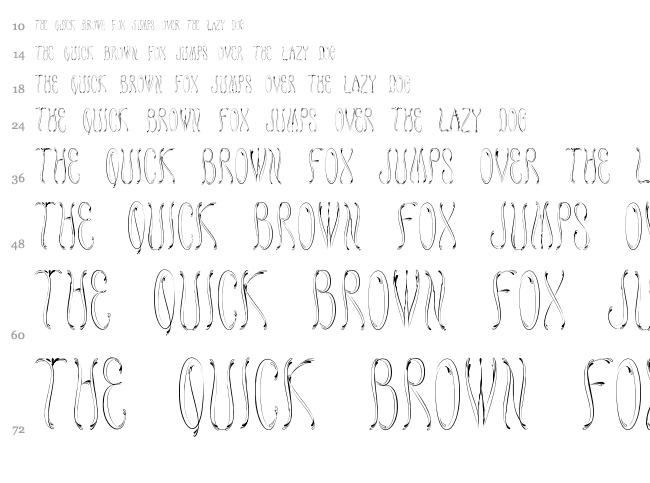 Honey Bee font waterfall